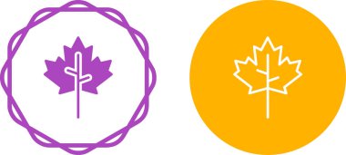 Akçaağaç yaprağı ikon vektör illüstrasyon tasarımı