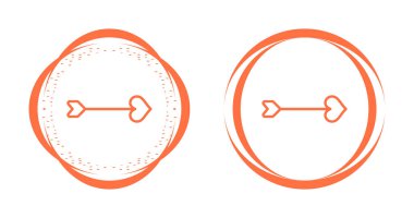 Aşk Tanrısı Arrow web simgesi vektör çizimi
