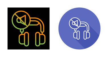 Beyaz arka planda izole edilmiş müzik ikonu olan siyah kulaklıklar. Kulaklıklar. Müzik, hizmet, iletişim ve operatör konsepti. Simgeleri renkli ayarla.