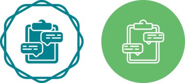 Konuşma baloncukları olan pano web simgesi vektör illüstrasyonu