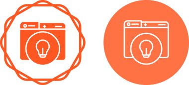 computer web pages with lightbulb icons on white background, vector illusration  