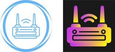Wifi yönlendirici, kablosuz ethernet modem simgesi beyaz arkaplanda izole edildi