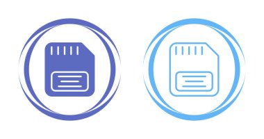 Bellek Kart simgeleri ayarlandı, vektör illüstrasyonu