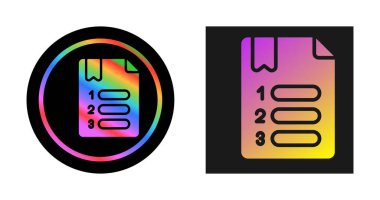 liste simgeleri ayarlandı, vektör illüstrasyonu