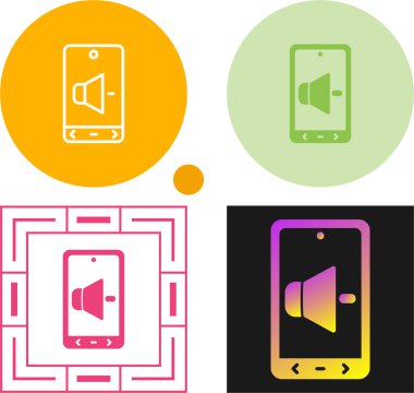 Akıllı telefon simgesi, telefon sembolü, modern cihaz işareti, beyaz arkaplanda renkli vektör 