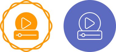 Satır çalma düğmesi vektör çizimini ayarla 