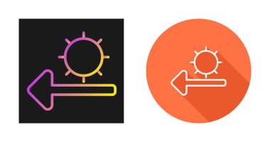 Güneş simgesi vektör illüstrasyonunu ayarla 
