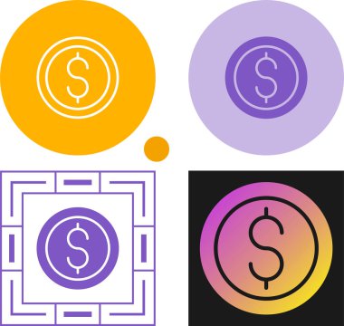 Beyaz arka plandaki düz ve yaratıcı Dolar simgeleri, web tasarımı için ideal iş ve finansmanı sembolize eder.