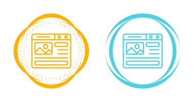 Web sitesi, tarayıcı şablon simgeleri ayarlandı. vektör illüstrasyonu