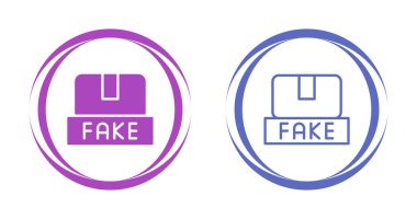 Sahte Ürünler, sahte ikonlar vektör illüstrasyonu 