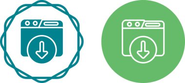 Satır indirme ok ikonu vektör resimlemesini ayarla