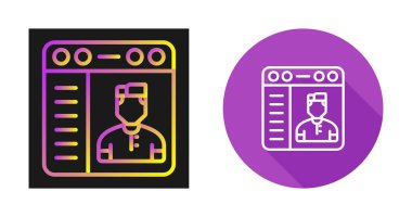 Hemşire simgelerinin vektör çizimi, çevrimiçi doktor