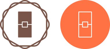 Dikdörtgen düz simgeler ayarlandı, vektör illüstrasyonu