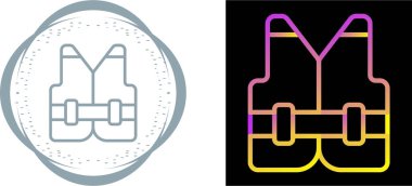 Yansıtıcı yelek simgesi ağ illüstrasyonu