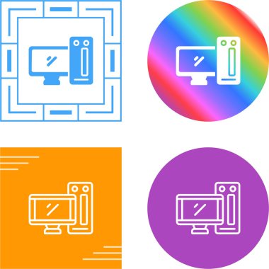 Modern bilgisayar simgesinin vektör illüstrasyonu