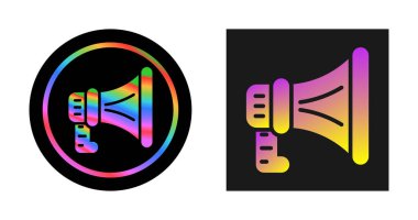 megafon simgeleri beyaz arkaplanda resimleme ayarladı