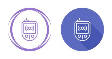 RFID Okuyucu Web simgesi vektör çizimi