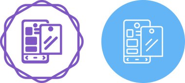 akıllı telefon belgesi web simgesi vektör illüstrasyonu