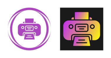 Yazıcı simgesi beyaz arkaplanda izole edildi