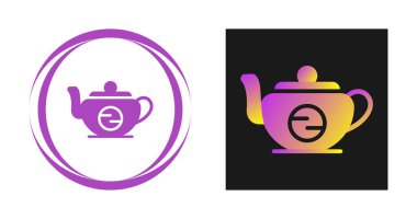 çaydanlık simgeleri, vektör illüstrasyonu, tasarım