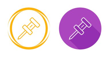 Pushpin web simgeleri vektör illüstrasyonunu ayarla