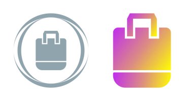 kağıt torba simgeleri ayarlandı, vektör illüstrasyonu basit tasarım