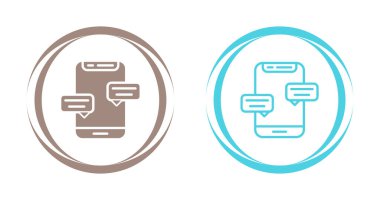 İleti simgeleri ayarlandı, vektör illüstrasyonu