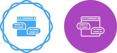 Sohbet konuşma baloncukları ayarlandı, vektör illüstrasyonu 