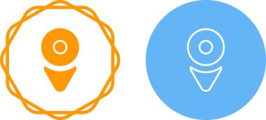 Beyaz arkaplanda izole edilmiş harita işaretleyici simgeleri, vektör illüstrasyonu