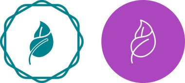 Beyaz arka plan üzerinde yaprak Icons set 