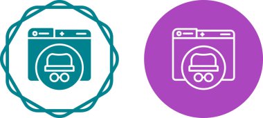 Incognito simgesi web basit illüstrasyon