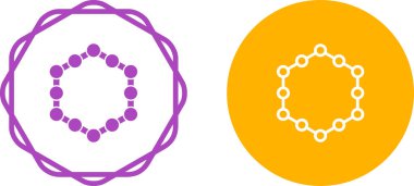 Beyaz arkaplanda izole edilmiş molekül web simgesi, vektör illüstrasyonu