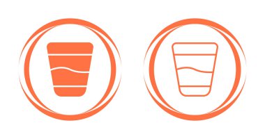 bir bardak su ağı ikonu vektör illüstrasyonu