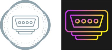 VGA bağlantı simgeleri seti, vektör illüstrasyonu basit tasarım