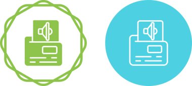 Beyaz arkaplan, vektör illüstrasyonundaki dizin simgelerinde ses dosyaları kümesi        