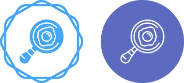 Kızarmış yumurta ağı ikon vektör illüstrasyonu