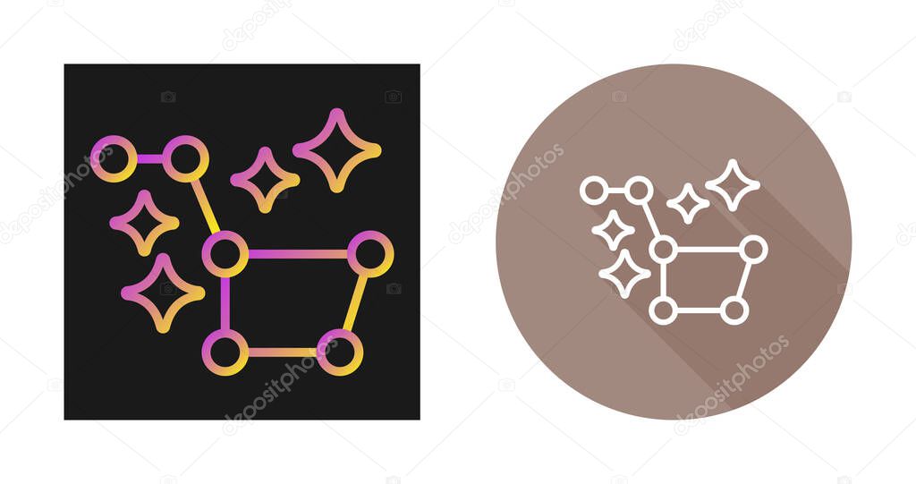 Vector illustration of the Constellation Ursa Major icon on white background