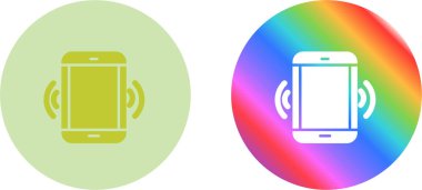 Beyaz arkaplanda akıllı telefon simgesi. İzole vektör illüstrasyonu 