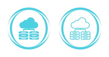 Bulut hesaplama teknolojisi ikon vektör çizim grafik tasarımı
