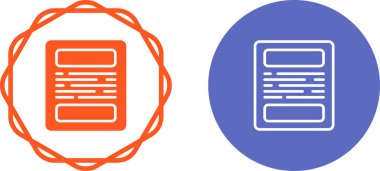 belge simgeleri ayarlandı, vektör illüstrasyonu basit tasarım