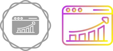 beyaz arkaplanda izole edilmiş çizgi pasta grafiği bilgi simgesi. 