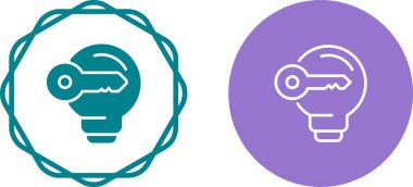 Ampul simgesi, fikir sembolü, beyaz arkaplanda izole edilmiş