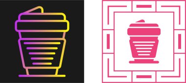 Kahve Web ikonu vektör illüstrasyonu