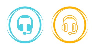  Kulaklık simgesi vektör illüstrasyon tasarımı