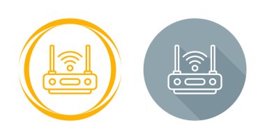 Wifi yönlendirici, kablosuz ethernet modem simgesi beyaz arkaplanda izole edildi