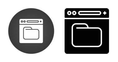 Web tarayıcı penceresinin içindeki basit dizin simgesi