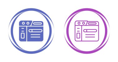 tarayıcı simgeleri ayarlandı, vektör illüstrasyonu 