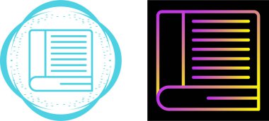 Kitap Basit Simge, Beyaz Arkaplan Vektör İllüstrasyonu