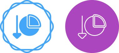 İş, finansal ya da ekonomik krizler. Aşağıya bakan okları olan basit grafikler, 