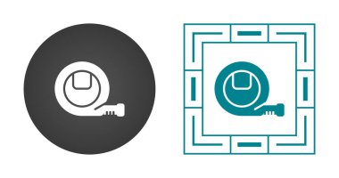 Elektrik Teybi Ölçüm simgeleri ayarlandı, vektör illüstrasyonu 